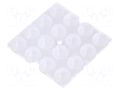 LED lens; square; plexiglass PMMA; transparent; 90°; H: 7.1mm LEDIL C15432