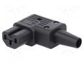 Connector: AC supply; plug; female; 10A; 250VAC; C15,hot condition SCHURTER 4784.0100