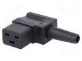 Connector: AC supply; plug; female; 16A; 250VAC; C19 (J); IEC 60320 SCHURTER 4790.1100