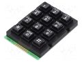 Keypad: plastic; No.of butt: 12; none; plastic; 200mΩ; 1.5N; 20mA ACCORD AK-207-A-BBW-WP