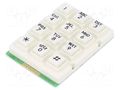 Keypad: plastic; No.of butt: 12; none; plastic; 200mΩ; 1N; 20mA ACCORD AK-207-A-WWB-WP
