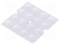 LED lens; square; plexiglass PMMA; transparent; Mounting: screw LEDIL C15431