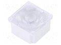 LED lens; square; polycarbonate; transparent; 45°; Colour: white LEDIL FA15232