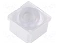 LED lens; square; polycarbonate; transparent; Colour: white LEDIL FA15233
