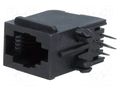 Connector: RJ9; socket; PIN: 4; Cat: 5; 4p4c; THT; angled ENCITECH RJJU44143E7V011