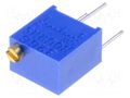 Potentiometer: mounting; multiturn; 500Ω; 250mW; ±10%; linear; THT BOURNS 3266W-1-501LF