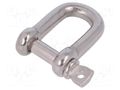 Dee shackle; acid resistant steel A4; for rope; 4mm KRAFTBERG SZE-D4-A4