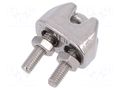 Rope clamp wire; acid resistant steel A4; for rope; Ørope: 2mm KRAFTBERG ZLK-2-A4