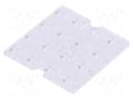 LED lens; square; plexiglass PMMA; transparent; Mounting: screw LEDIL C16220