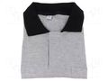 Polo shirt; ESD; L (unisex); carbon fiber; grey ELME ESDPOLO-G/L
