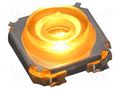 Microswitch TACT; SPST-NO; Pos: 2; 0.05A/28VDC; SMT; LED; yellow; 4N Marquardt 3006.2101