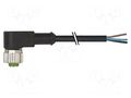 Cable: for sensors/automation; M12; PIN: 4; angled; 3m; plug; 250VDC MURRELEKTRONIK 7000-12341-6340300