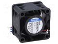 Fan: DC; axial; 12VDC; 40x40x28mm; 38m3/h; 54dBA; ball; 17250rpm EBM-PAPST 422JH