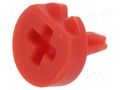 Knob; with pointer; red; Ø6.3mm; for mounting potentiometers ACP CA66030R