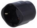Adapter; Plug: with earthing; Colour: black GOOBAY PLUG-45354