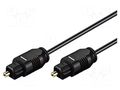 Cable; Toslink plug,both sides; 5m; Øcable: 2.2mm Goobay AVK-216-0500