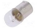 Filament lamp: automotive; BA15S SCC; transparent; 24V; 10W; LLB LUCAS LLB246T