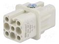 Connector: HDC; contact insert; female; S-D,S-D7; PIN: 8; 7+PE; 10A MOLEX MX-93601-0077