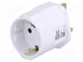Adapter; Plug: with earthing; Colour: white GOOBAY PLUG-45353