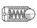 Ball latch; A2 stainless steel; BN 13370; Thread: M4; 9.8mm BOSSARD B4X10/BN13370