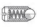 Ball latch; A2 stainless steel; BN 13370; Thread: M3; 7.4mm BOSSARD B3/BN13370