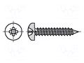 Screw; 3.5x19; Head: cheese head; Pozidriv; PZ2; steel; zinc BOSSARD B3.5X19/BN14064