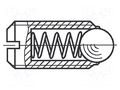 Ball latch; steel; BN 13363; Thread: M4; 9.8mm; Cut: slotted; HALDER BOSSARD B4/BN13363