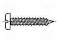 Screw; 2.9x19; Head: cheese head; slotted; 0.8mm; steel; zinc BOSSARD B2.9X19/BN941
