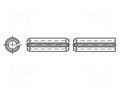 Springy stud; stainless steel; BN 337; Ø: 2.5mm; L: 20mm; DIN 1481 BOSSARD B2.5X20/BN337