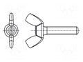 Screw; M8x30; 1.25; Head: wing; steel; zinc; DIN 316; 30mm BOSSARD B8X30/BN276