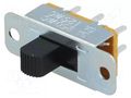 Switch: slide; Pos: 2; DPDT; 3A/250VAC; ON-ON; screw,THT; SL13B CANAL ELECTRONIC SL13B-022BHC1