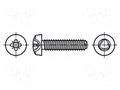 Screw; for metal; 4x8; Head: cheese head; Pozidriv; PZ2; zinc BOSSARD B4X8/BN2724