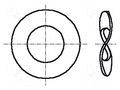 Washer; wave,spring; M3,5; D=8mm; h=0.9mm; A2 stainless steel BOSSARD B3.5/BN678