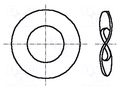 Washer; wave,spring; M5; D=11mm; h=1.1mm; steel; DIN 137B; BN 796 BOSSARD B5/BN796