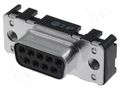 Connector: D-Sub; PIN: 9; socket; female; straight; THT; M3 HARTING 09661516511