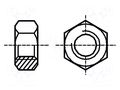 Nut; hexagonal; M1; 0.25; steel; Plating: zinc; H: 0.8mm; 2.5mm BOSSARD B1/BN109