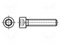 Screw; M2.5x6; 0.45; Head: cheese head; hex key; HEX 2mm; steel BOSSARD B2.5X6/BN7