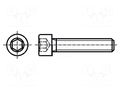Screw; M3x20; 0.5; Head: cheese head; hex key; HEX 2.5mm; DIN 912 BOSSARD B3X20/BN610