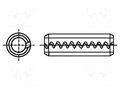 Springy stud; spring steel; BN 879; Ø: 2mm; L: 5mm BOSSARD B2X5/BN879