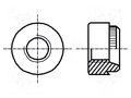 Insert nut; round; M4; steel; Plating: zinc; BN 197; push-on BOSSARD B4/BN197