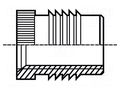 Threaded insert; brass; M8; BN 1936; L: 12.7mm; for plastic BOSSARD B8/BN1936
