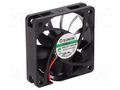 Fan: DC; axial; 24VDC; 60x60x15mm; 44.62m3/h; 34.2dBA; Vapo; 4700rpm SUNON MF60152V1-A99-A