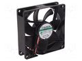 Fan: DC; axial; 12VDC; 92x92x25mm; 87.04m3/h; 34dBA; Vapo; 3000rpm SUNON MF92251V1-F99-A