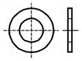Washer; round; M20; D=40mm; h=3mm; steel; Plating: zinc; BN 84520 BOSSARD B20/BN84520