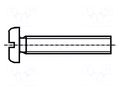 Screw; M5x40; Head: cheese head; slotted; 1.2mm; steel; zinc BOSSARD B5X40/BN344