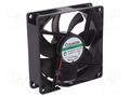 Fan: DC; axial; 24VDC; 92x92x25mm; 66.76m3/h; 28dBA; Vapo; 2400rpm SUNON MF92252V3-A99-A