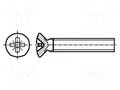 Screw; M3x12; 0.5; Head: countersunk; Phillips; polyamide; ISO 7047 DREMEC DR8G208M3X12