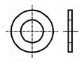 Washer; round; M3; D=7mm; h=0.5mm; copper; DIN 125A; BN 584 BOSSARD B3/BN584