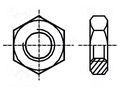 Nut; hexagonal; M4; 0.7; brass; Plating: nickel; 7mm; BN 508 BOSSARD B4/BN508