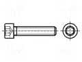 Screw; M8x30; 1.25; Head: cheese head; hex key; HEX 6mm; steel BOSSARD B8X30/BN272